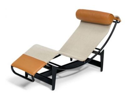 4 Chaise Longue à reglage continu Liege Reißfestem Leinen Cassina